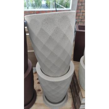 VASO PLAST SAFIRA CONICO 55 AREIA C/ PRATO RED TEXT 32 - 522784