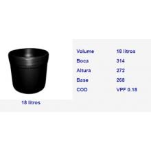VASO RDK PLAST FLEX 18 L PRETO - 511723