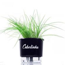 VASO AUTOIRRIGAVEL 03 PRETO LINHA GOURMET CEBOLINHA