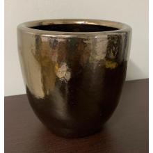 CACHEPOT CER E123 MED 13X13 DOURADO - 511507