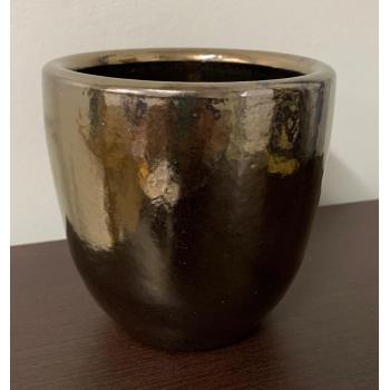 CACHEPOT CER E123 MED 13X13 DOURADO - 511507