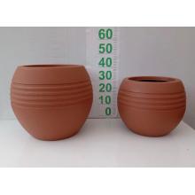 VASO POLIETILENO OVAL JATEADO TERRACOTA N1 (34,8X35,5X25) - 527517
