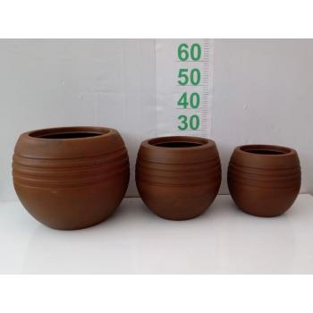 VASO POLIETILENO OVAL JATEADO FERRUGEM N2 (45X40X30) - 527519