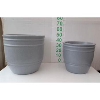 VASO POLI ESTILO MONTE CARLO N1 CINZA PEDRA (44,5X49,5X33) - 533839