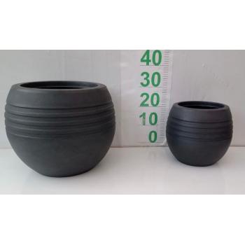 VASO POLI OVAL JATEADO N1 CHUMBO - 533860