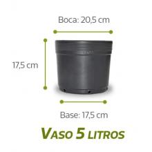 VASO RDK PLAST FLEX 5 L PRETO - 511729