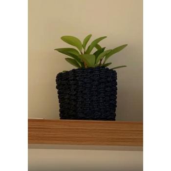 CACHEPOT CESTO TRANCADO 11X14 CM - 632323