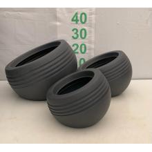 VASO POLI INCLINATO JATEADO 0 CINZA CHUMBO 25X28,5BX20B - 632494