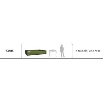 VASO DE FIBRA - SAFIRA  VERMELHO ESCURO 7X35X35 AB - 591821