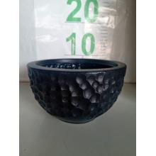 VASO PLASTIC LUNA REDONDO 11 PRETO - 669484