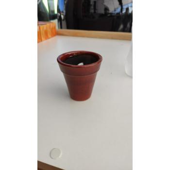VASO CERAMICO MINI E110 6,5 X7 VERMELHO - 516641